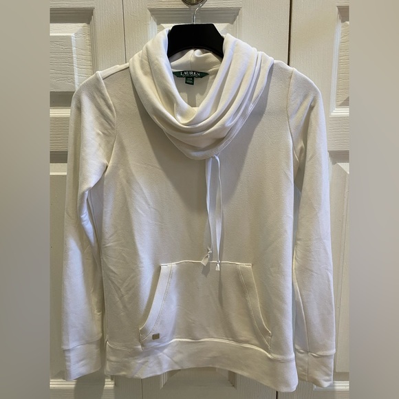 Lauren Ralph Lauren Off White Cowl Neck Sweatshirt XXS - Picture 1 of 4